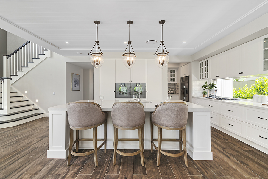 Metricon Bayville Hamptons style home kitchen dining