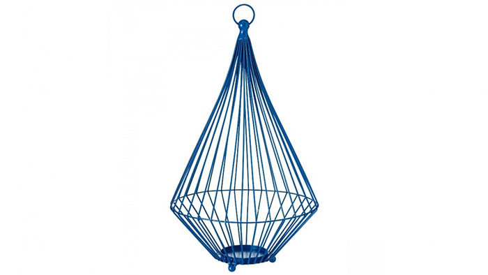 Hanging Wire Lantern in Blue Domayne