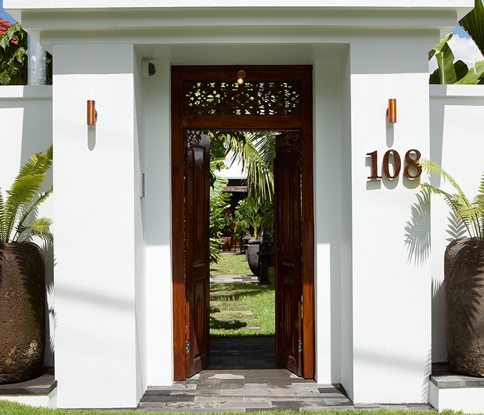 Bali style home entrance