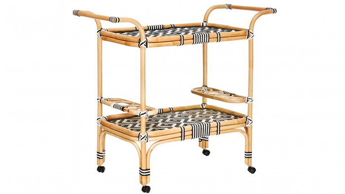 Hamptons Rattan Trolley from Domayne