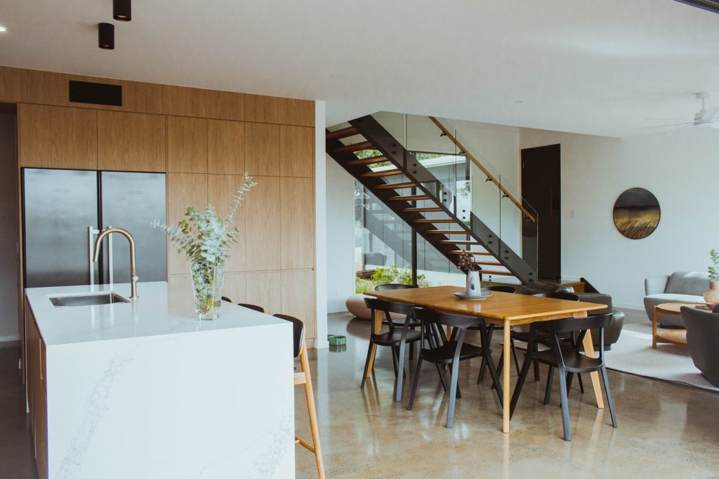 Modern-Compact-Suburban-Home-in-Mitchelton-by-Flourish-Architecture-interior-kitchen-dining-area