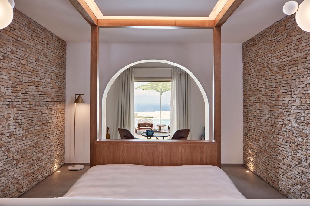 Naia Mykonos - bedroom interior bed